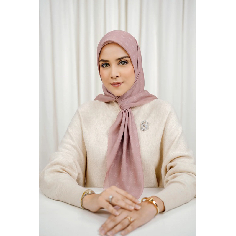 Buttonscarves Monogram Voile Square