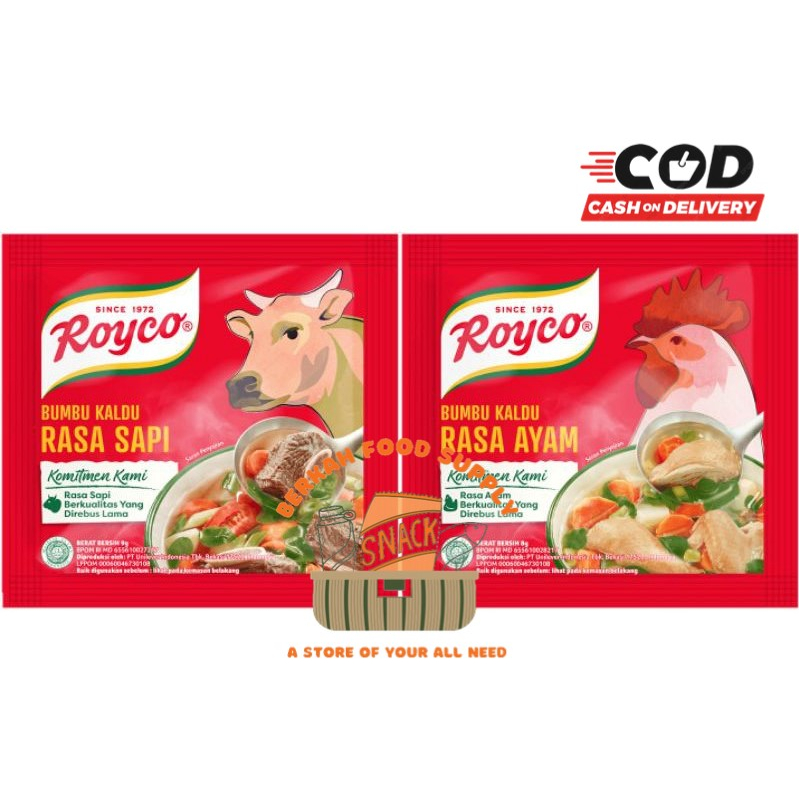 

( BERKAH ) Royco Ayam Royco Sapi 9gr HALAL Bumbu Penyedap Rasa SACHET