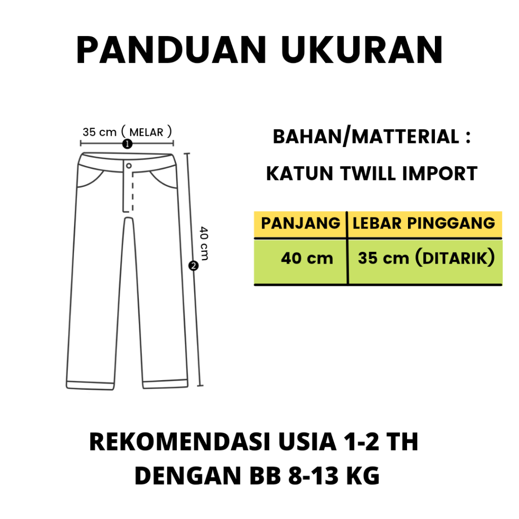 JogerCino Chino Cargo Panjang Joger Bayi Laki Laki 1 2 3 4 5 6-12 Bulan &amp; 1-2 Tahun Model Terbaru Katun Twill Strech