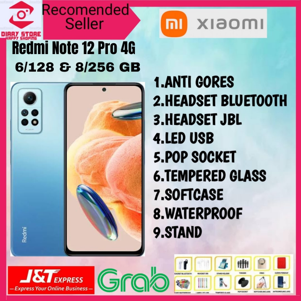 XIAOMI REDMI NOTE 12 PRO 4G 6/128GB + 8/256GB GARANSI RESMI XIAOMI