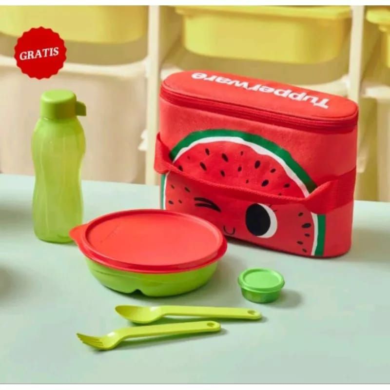 

Tuperware Kids Lunch Set Bekal Merah / Hitam