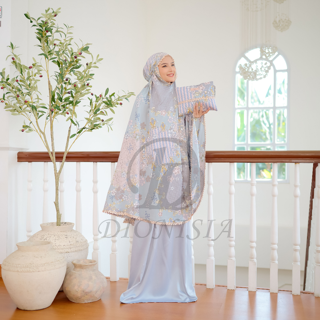 Mukena Dewasa Mukenah Travel Jumbo Ayesha Silky Premium 2 in 1 DIONISIA Bliss