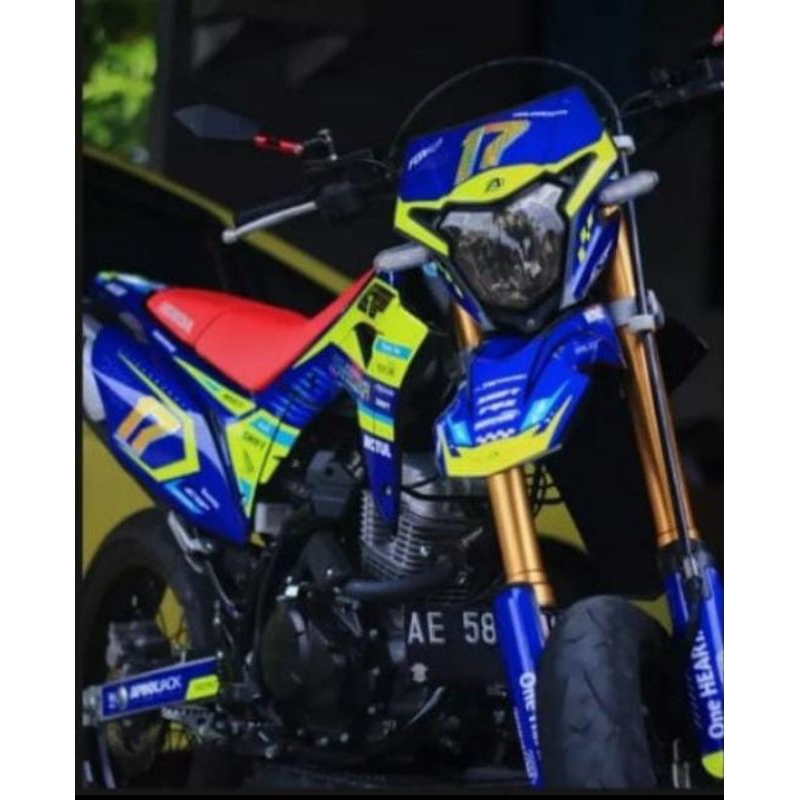 Decal Crf Biru Hijau Stabilo Full Body Bahan MAXDECAL