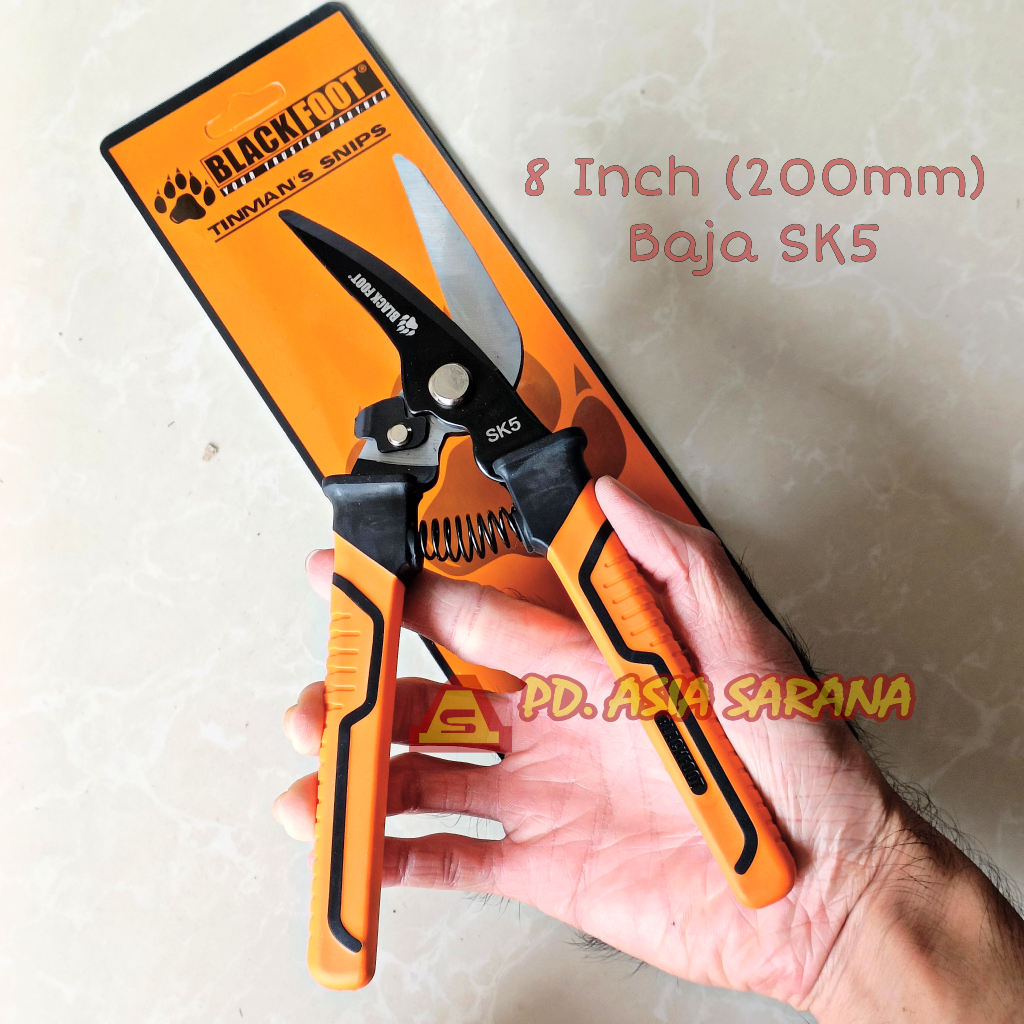 

Gunting Baja Serbaguna 8" Inch SK5 BLACKFOOT Plat Besi Tinman Snip HT.3.4.SK5.1