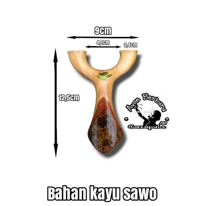 Ketapel OTT dari bahan kayu SAWO/Ayon Catapult