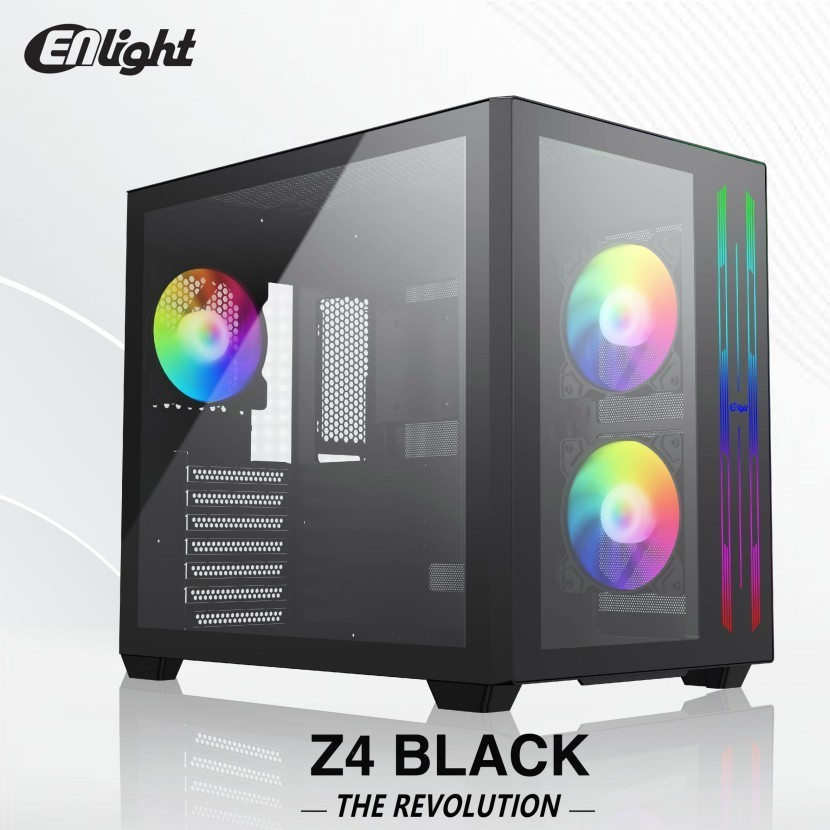 CASING ENLIGHT FPMAX Z4 - INCLUDE 3 FAN - BLACK | WHITE