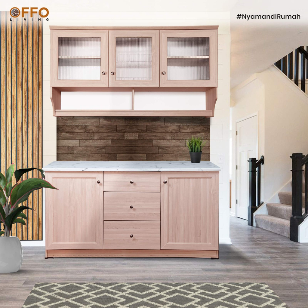 Offo Living - Kitchen Set Atas 3 Pintu Aileen