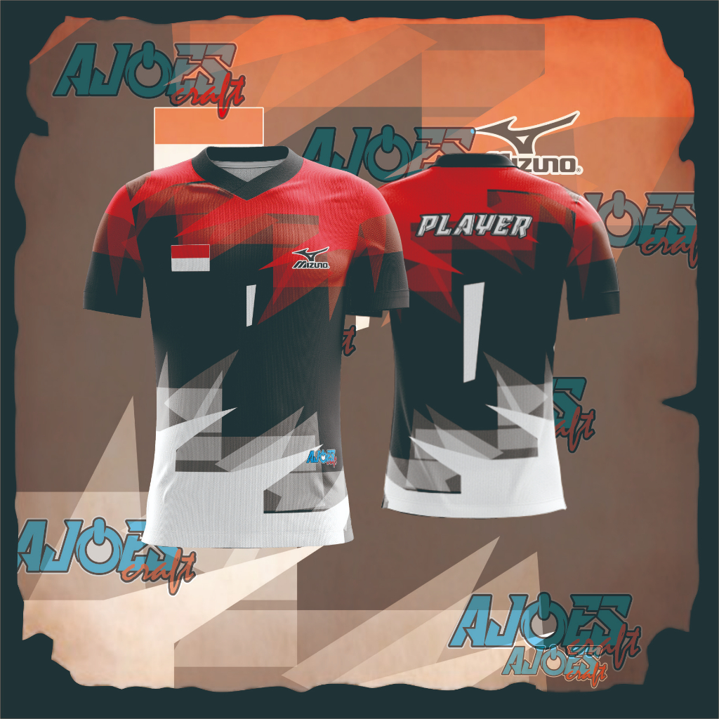 JERSEY CUSTOM (FREE DESAIN) VOLLY, FUTSAL, BASKET, PANAHAN, ESPORT, FULL PRINTING...
