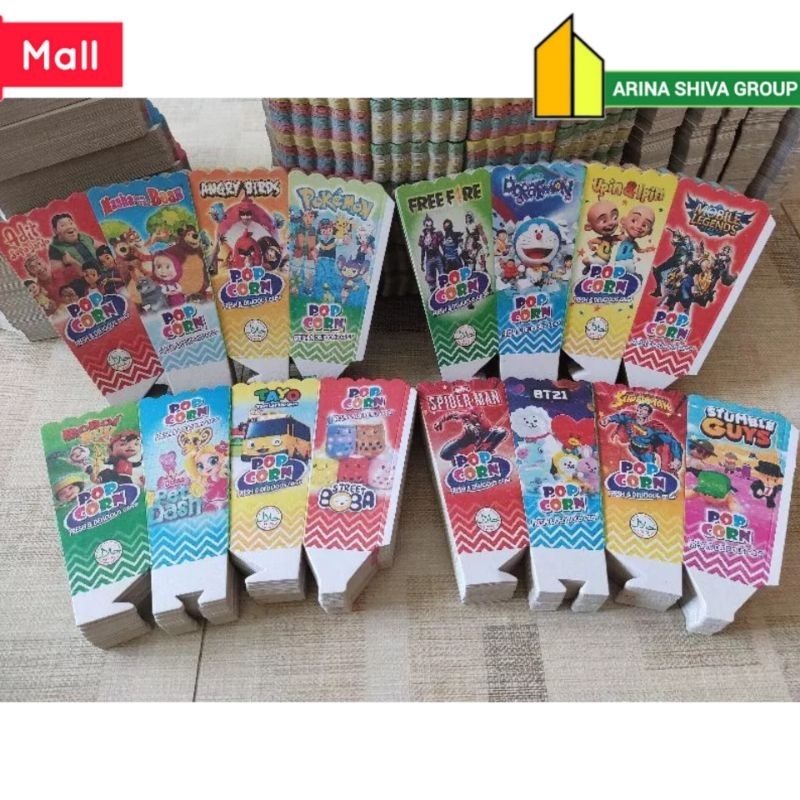 

100 LEMBAR KERTAS POPCORN 12 × 6 PAPER CRAFT POPCORN BERKUALITAS | KARDUS KEMASAN POPCORN UKURAN 12 × 6 PRODUK TERBARU | ARINA SHIVA GROUP 90