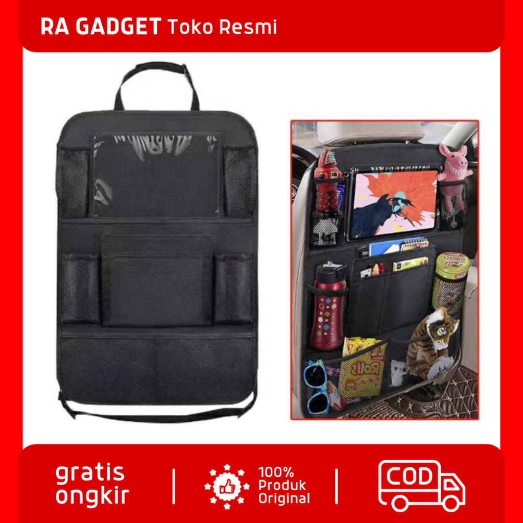 Tas Gantung Kursi Mobil Backseat Organizer Touch Screen / Tas Penyimpanan Belakang Jok Mobil Serbagu