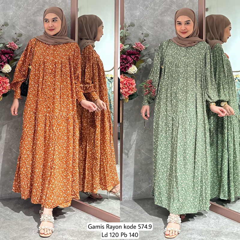 gamis rayon terlaris 574.9 by Alvaro Collection