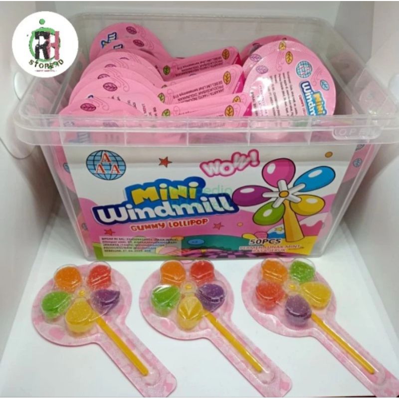 

PERMEN MINI WINDMIL/PERMEN KIPAS JELLY/PERMEN KIPAS YUPI isi 50