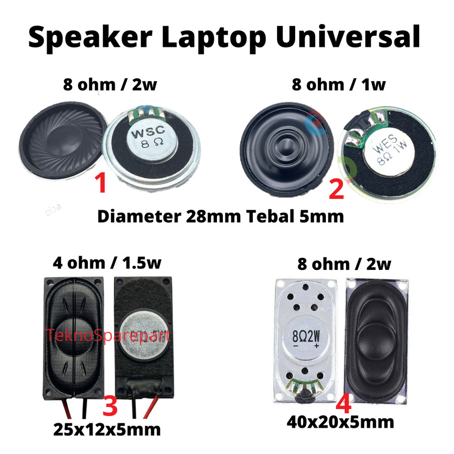 Speaker Internal Laptop Universal Asus Lenovo Dell Toshiba Acer HP Compaq Axioo Zyrex Dll