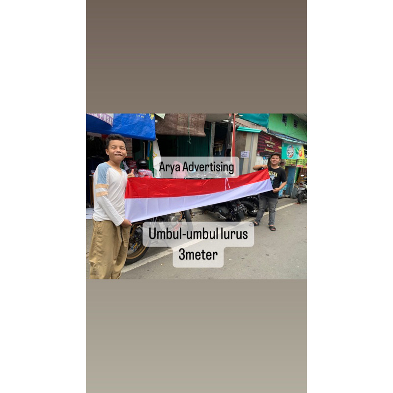 umbul-umbul merah putih lurus 3 meter