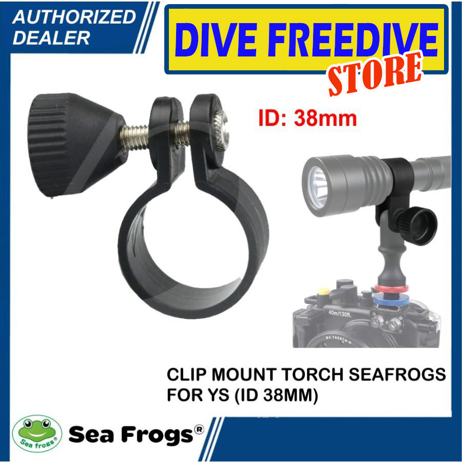 DH-10 Clip Mount Holder Torch Light Diving Seafrogs For YS Adaptor 38mm Clamp Adapter Senter Underwater Waterproof Selam Scuba Diving Dive