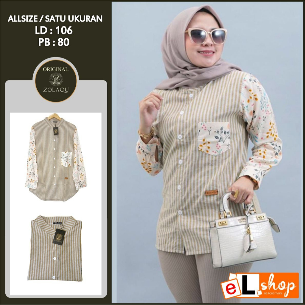 KEMEJA ZOLAQU ORI TERBARU 2024 ATASAN SEMI TUNIK ORIGINAL 100% PAKAIAN WANITA OUTFIT CLOTHING BAJU B