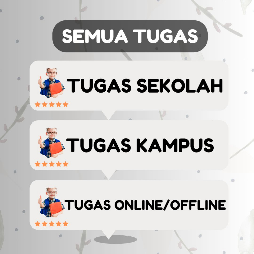 Tugas Kuliah dan Tugas Sekolah