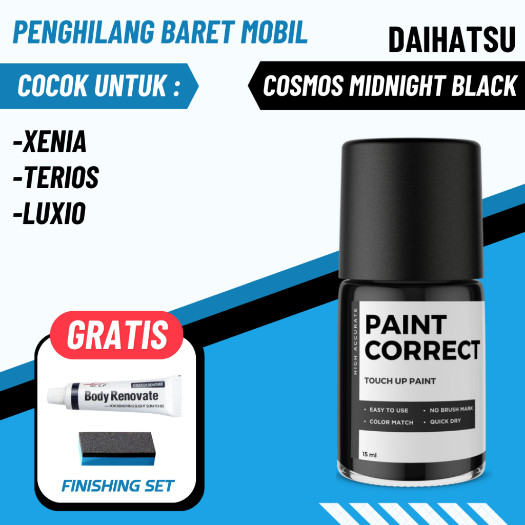 CAT OLES PENGHILANG BARET MOBIL DAIHATSU COSMOS MIDNIGHT BLACK HITAM