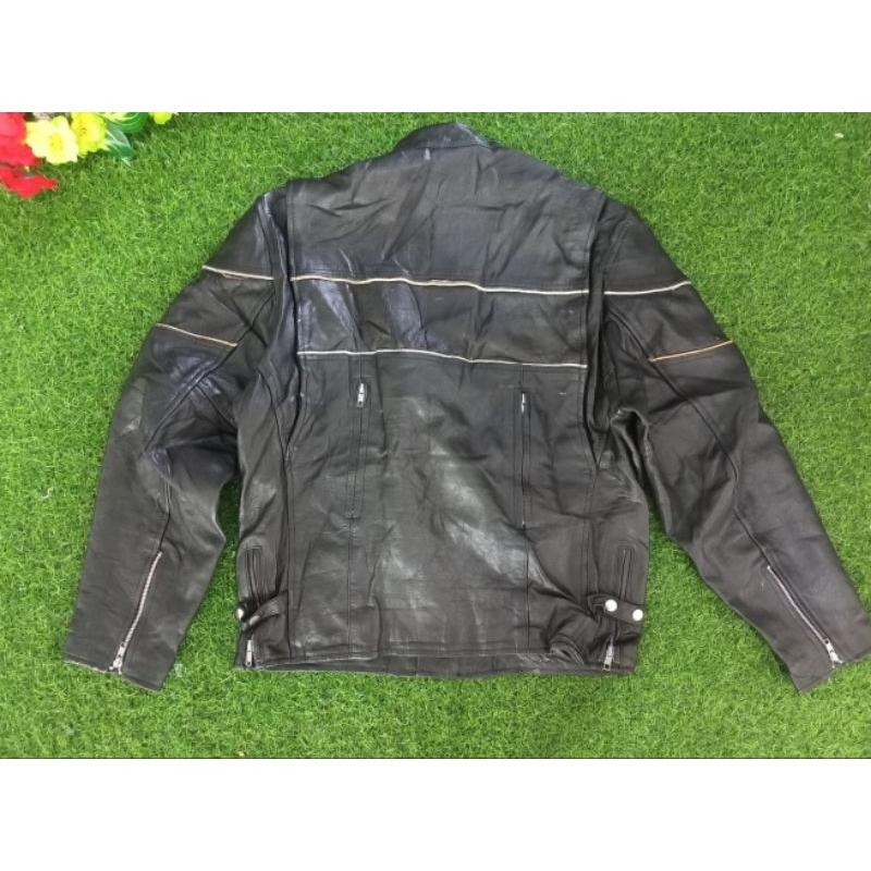 single rider caferacer leather jacket not harley davidson horn work schott avirex vanson