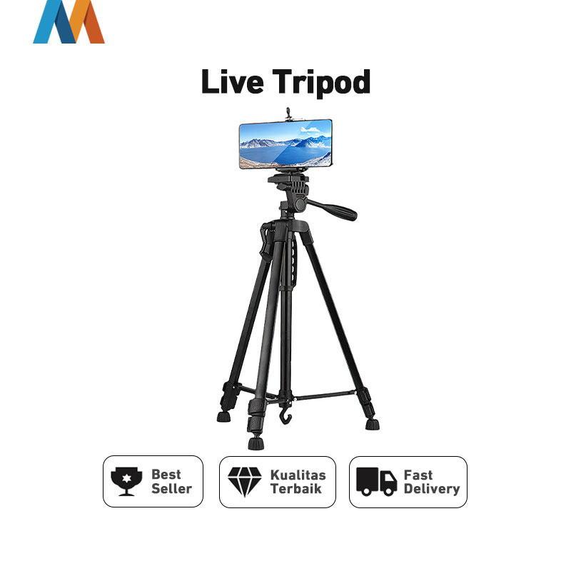 Mukava Bluetooth-Tripod 3388 handphone hp u holder Kaki Stabilizer 1. 4Meter