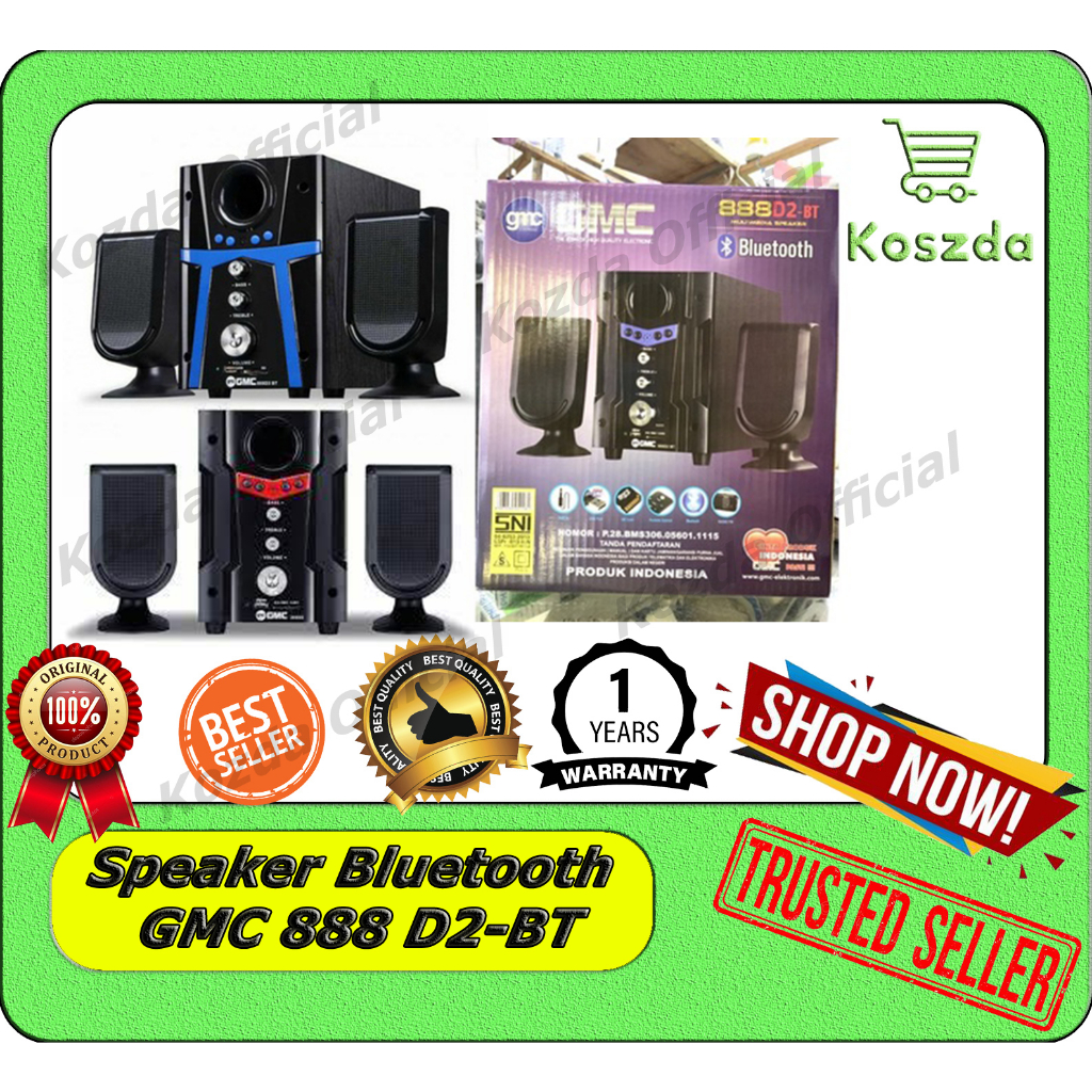 Speaker Aktif BLUETOOTH GMC 888 D2 BT Original Resmi