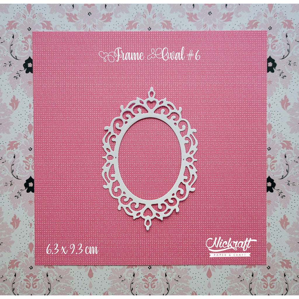 

FRAME OVAL #6 - Die Cut Hiasan Scrapbook Jurnal