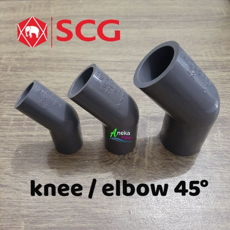 knee 45 derajat elbow aw keni scg sambungan pipa pvc