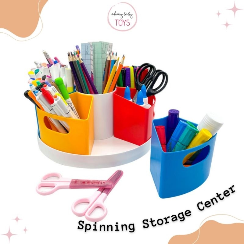 

Spinning Storage Center / Spinning Desk Organizer / Kotak Stationary Putar / Spinning Art & Craft Storage / Kotak Pensil Anak