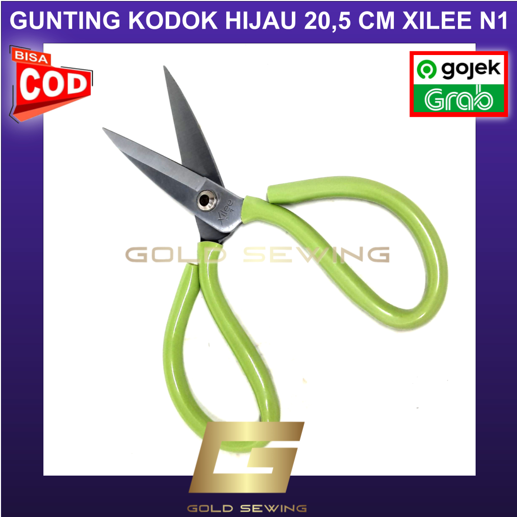

Gunting Kain Gunting Kodok Hijau 8 Inch 20,5 cm Xilee N1 Gunting Serbaguna Kain Konveksi Garment - GOLD