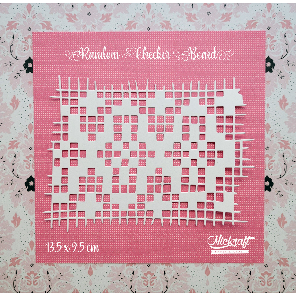 

RANDOM CHECKER BOARD COVER - Hiasan Scrapbook Jurnal Die Cut Journaling Bujo