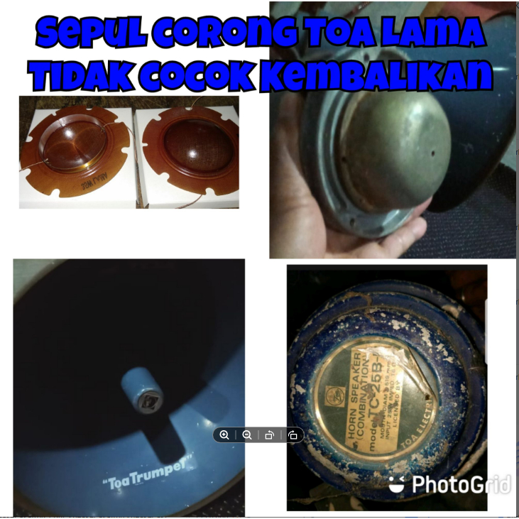 sepul sepull spul Lilitan penganti sparepart penganti corong speaker Toa TC 25B corong speaker lama