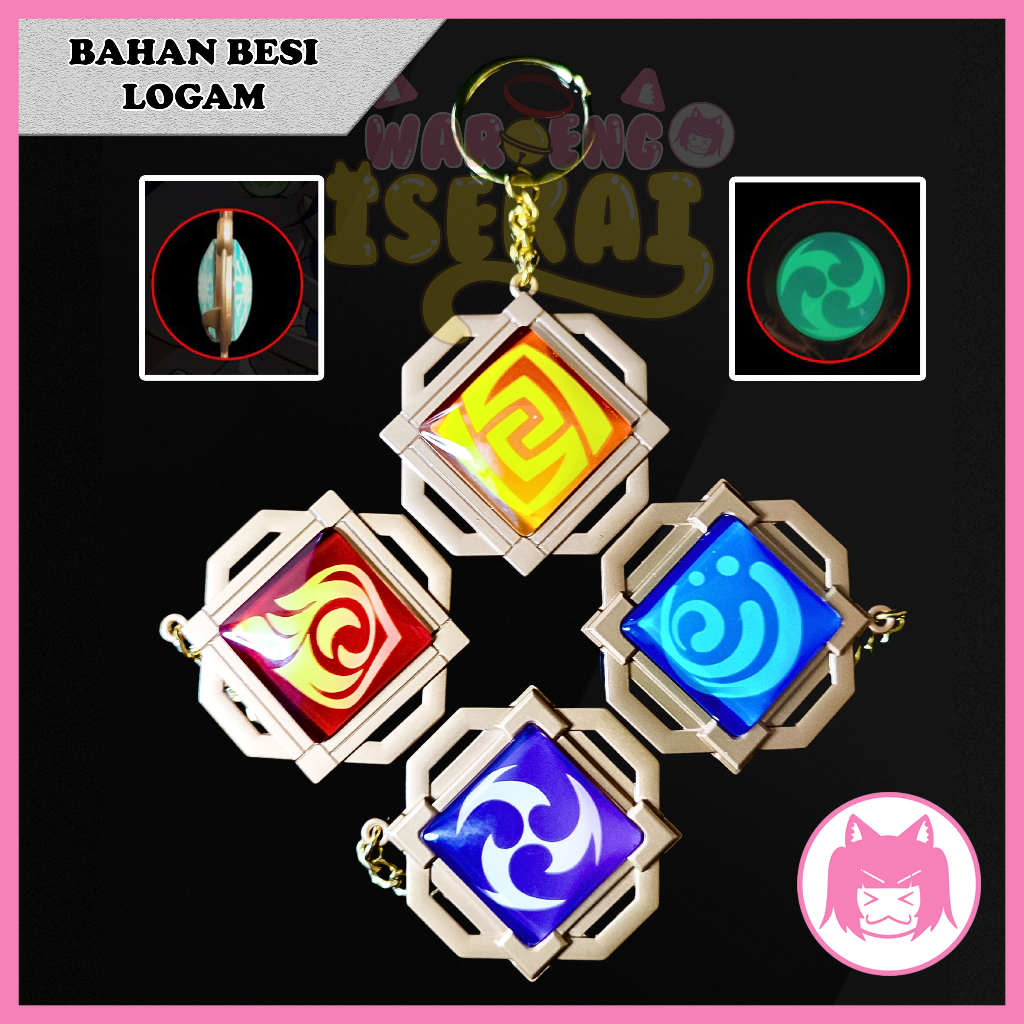 Genshin Impact Keychain - Gantungan Kunci Vision Liyue Frame