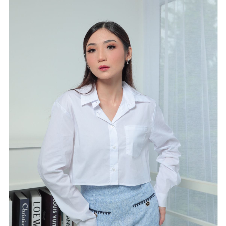 Kemeja Crop Putih