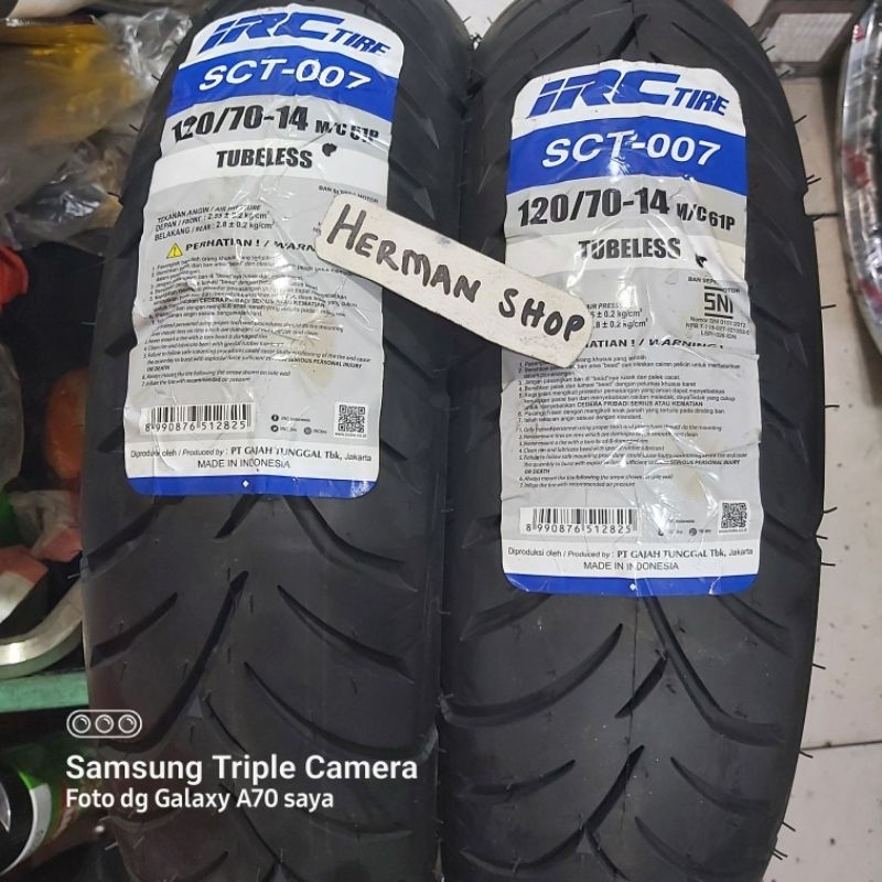 ban irc 120/70-14 tubeless sct  007