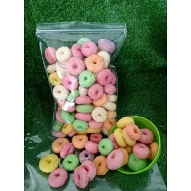 

Donat gabus warna warni / snack / cemilan / makanan ringan / jajanan / serba 200