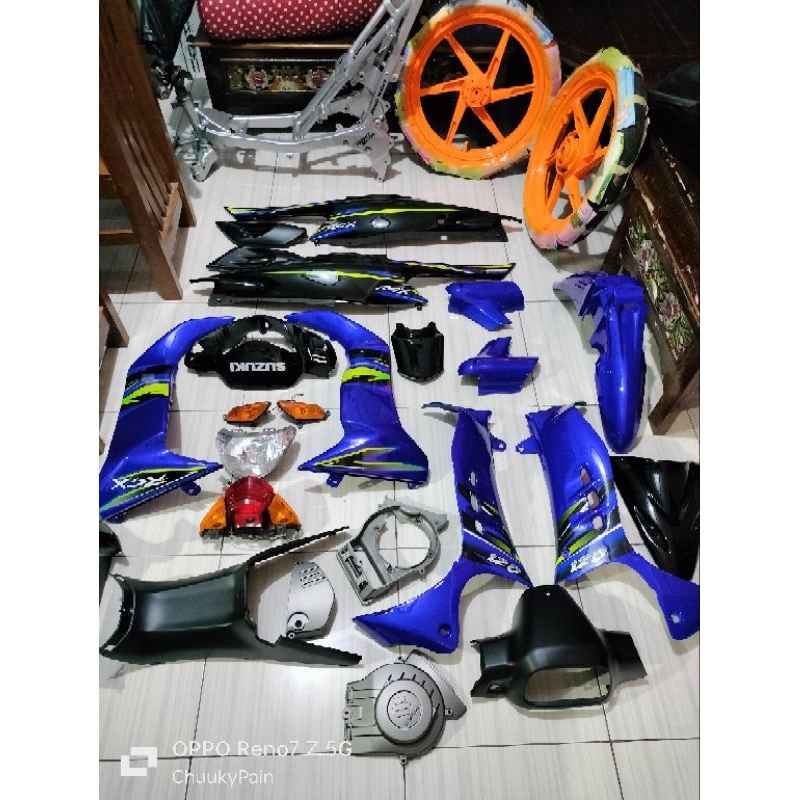 cover body set satria hiu original sgp custom striping