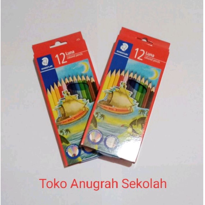 Pensil Warna Luna Permanent 12 warna Panjang / Pensil warna luna steadler
