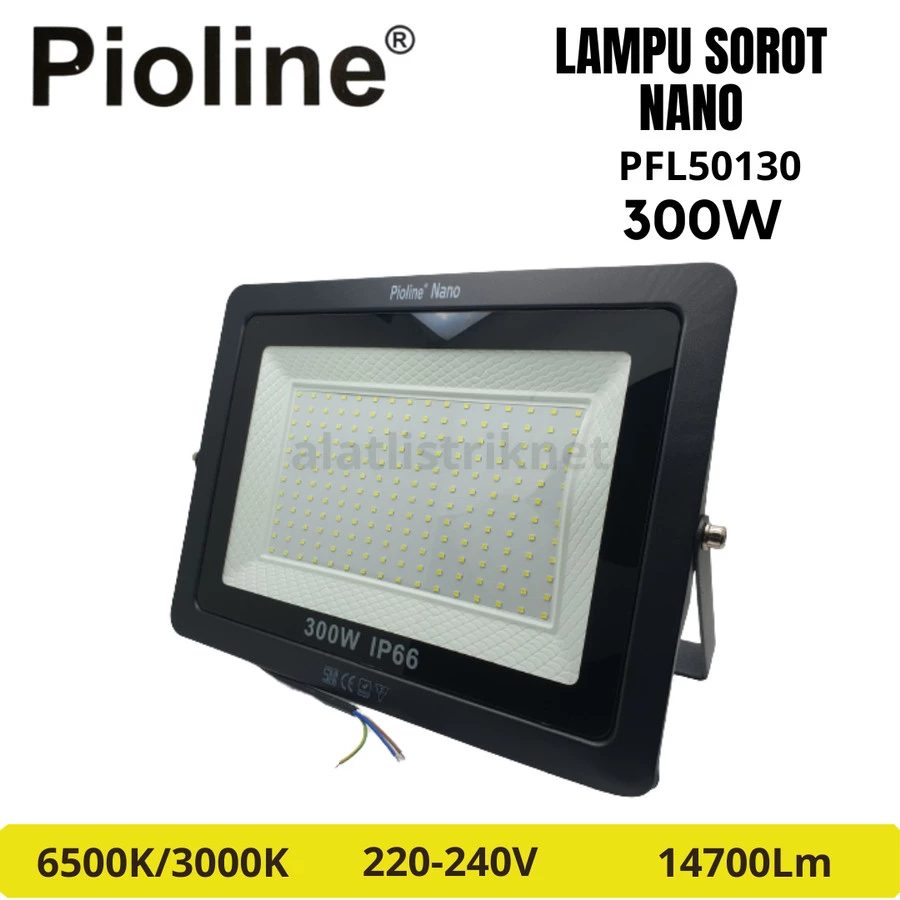 Lampu Sorot Led Flood Light Pioline Nano 100W 200W 300W Watt Kap Sorot Lampu Tembak Taman Lapangan C