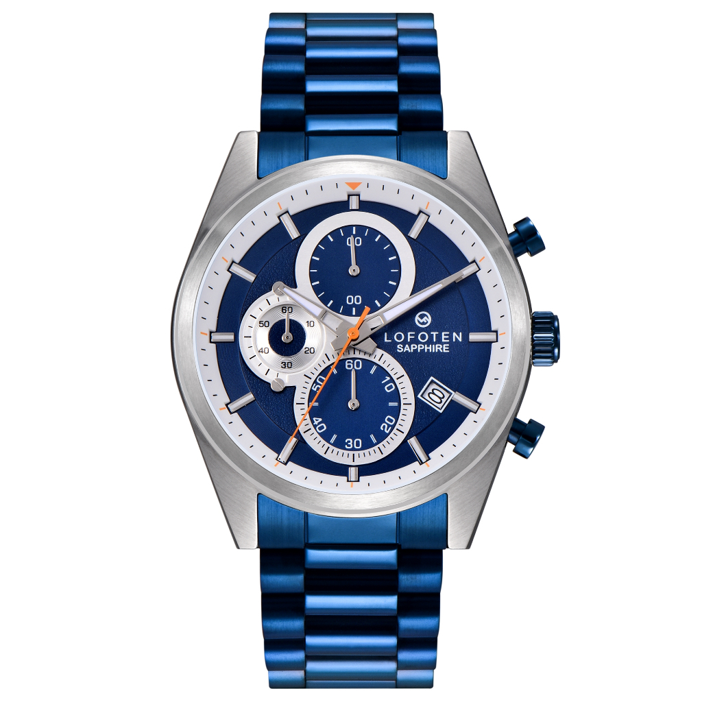 Jam tangan pria Lofoten Original F6519MC-SBL5 Tahan Air Sapphire Glass Bisnis Kemewahan Bercahaya