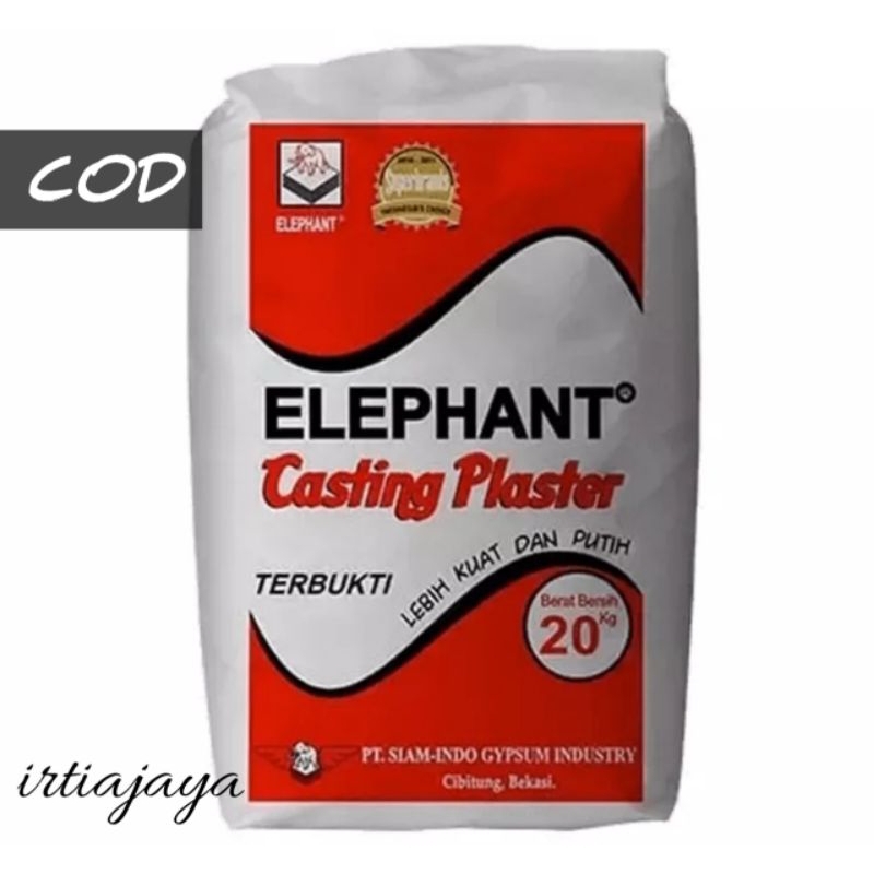 CASTING PLESTER BUBUK GYPSUM ELEPHANT 1 kilo