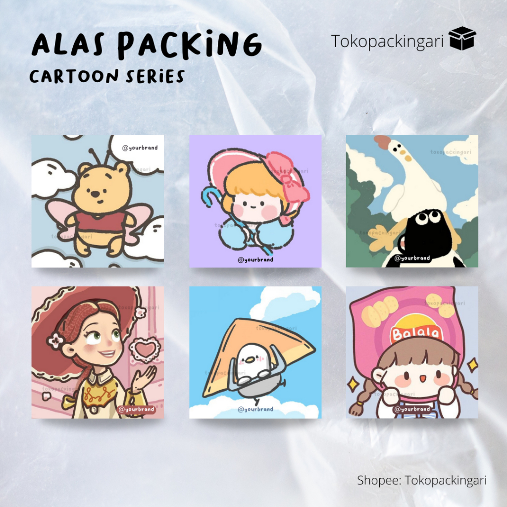 

Alas Packing | Cartoon Series | Paper Aksesoris | Kertas Dudukan | Cute Paper | Alas Packaging