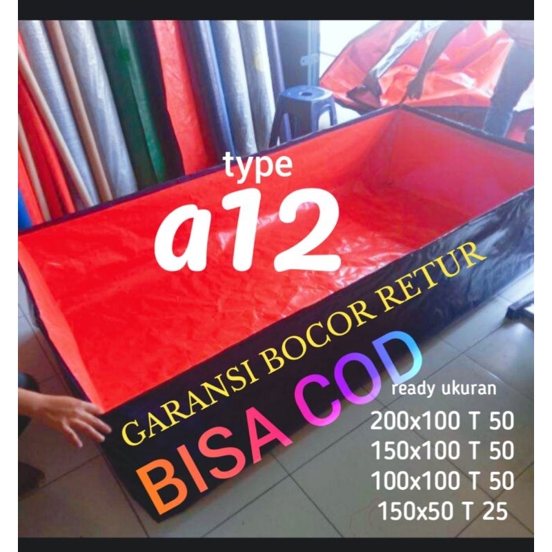 terpal kolam ikan a12 100x200x50  terpal tebal korea