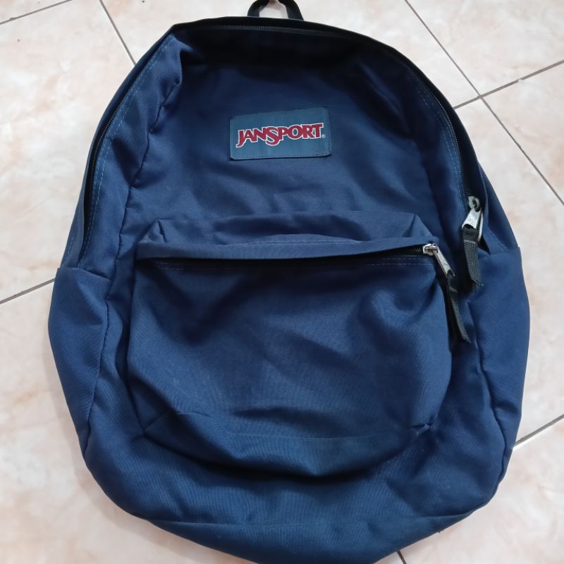 Preloved Jansport Navy Biru Dongker Second Seken Bekas
