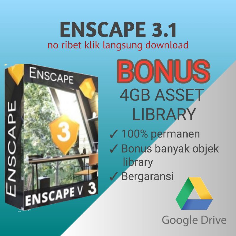 Enscape 3D 3.1 & Bonus Asset Library 4GB