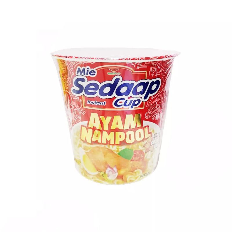 

Mie sedaap cup rasa ayam nampool popmie - mi instan sedap kuah