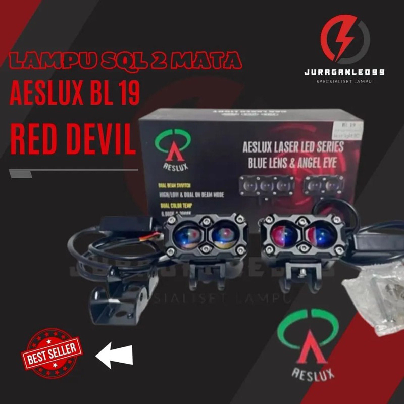 SQL 2 MATA PREMIUM AESLUX BL19 LAMPU TEMBAK SQL 2 MATA BLUE LENS