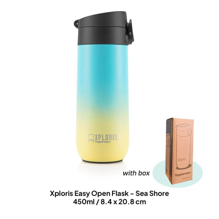 TUPPERWARE Xploris Easy Open Flask Botol Termos