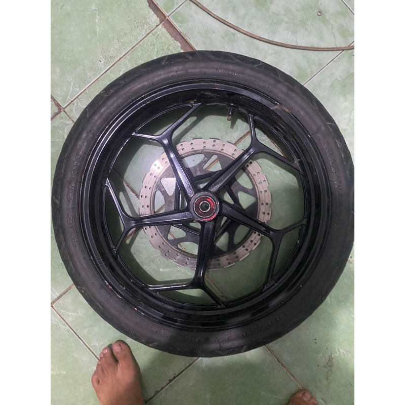 velg ninja 250 fi paket lengkap tinggal pasang aman (MOHON KONFIRMASI STOK)