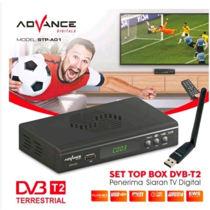 SET TOP BOX TV DIGITAL DVB T2 ADVANCE STP