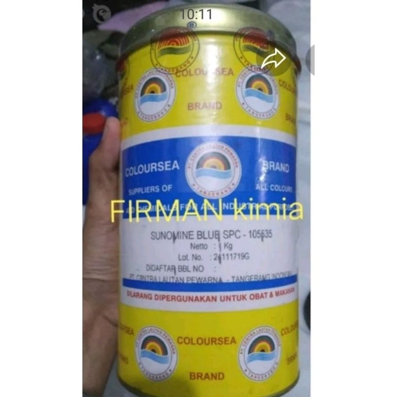 Pewarna sabun biru-105535(berbasis air)berat 1kg Coloursea